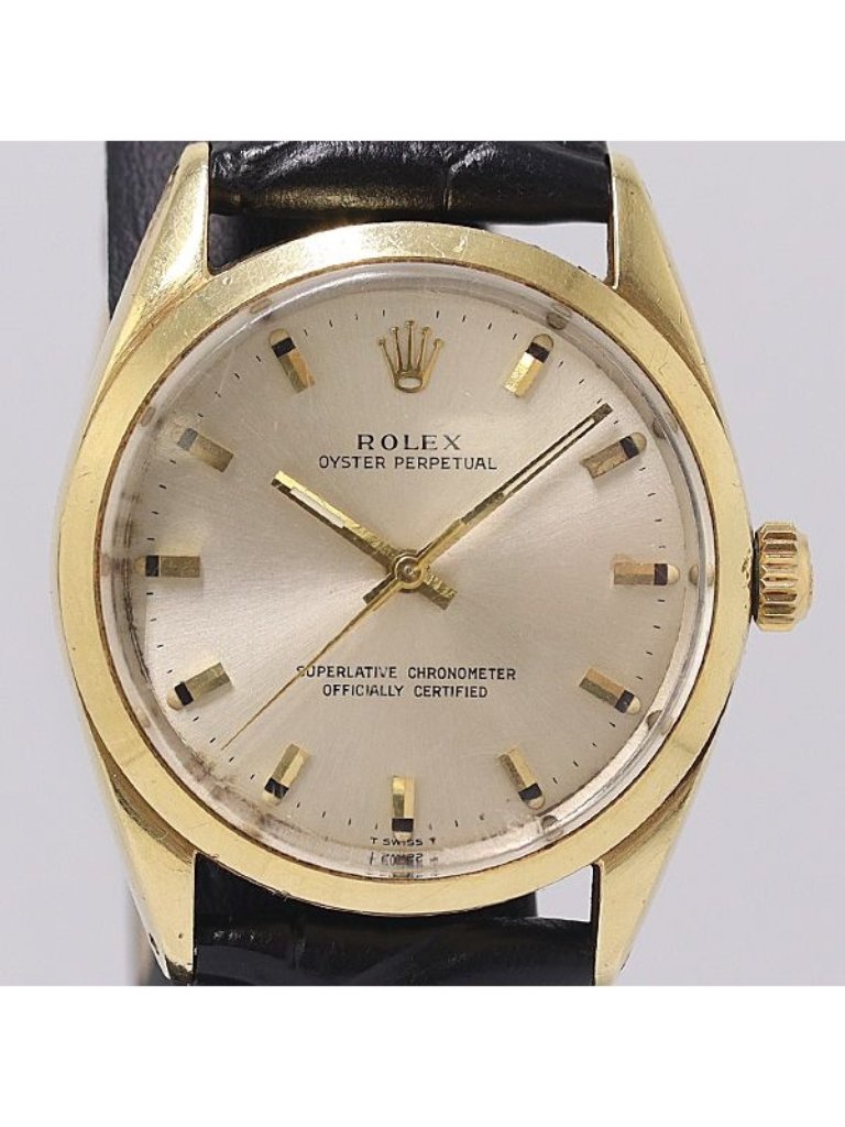 Rolex Oyster Perpetual Automatic Winding Silver Dial Watch